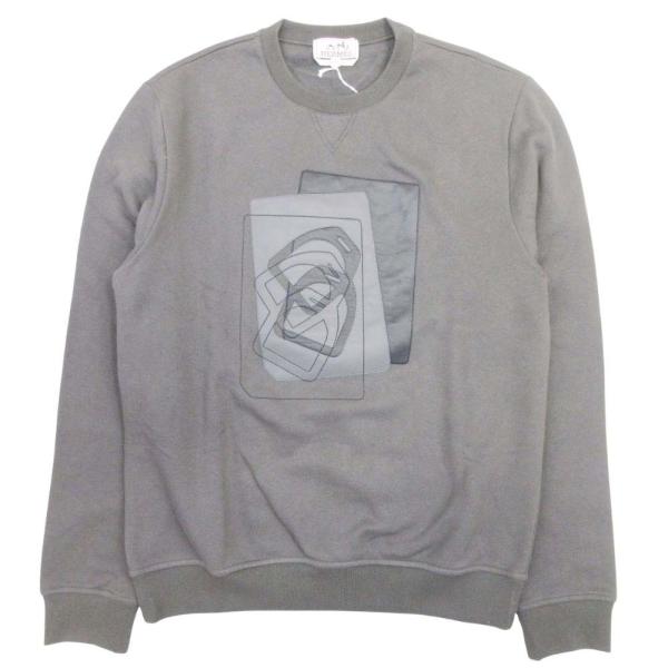 未使用 23aw HERMES エルメス Etriers Decales 鎧 レザーパッチ スウェッ...