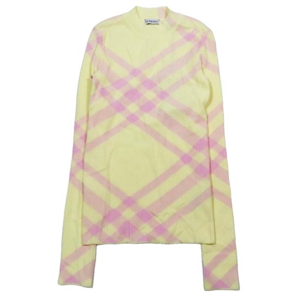 未使用 BURBERRY バーバリー ダニエル・リー チェック スリムフィット リブニット ハイネッ...
