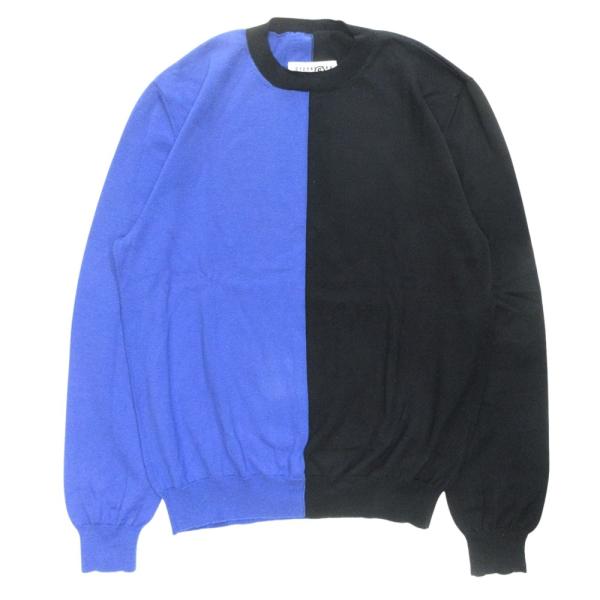 美品 24SS Maison Margiela メゾンマルジェラ MM6 バイカラー コットン ニッ...