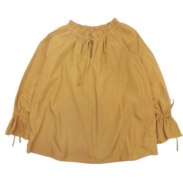 美品 BASEMENT ベースメント ギャザー フリル ブラウス シャツ カットソー トップス プル...