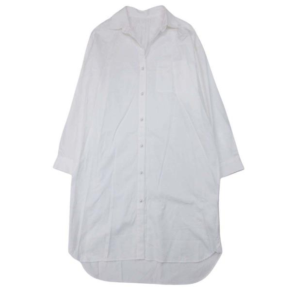 美品 16ss Spick＆Span スピック&amp;スパン パールボタン シャツワンピース ブラウス ス...