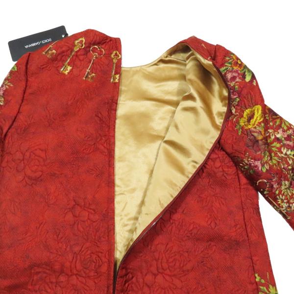 未使用 DOLCE&amp;GABBANA ドルチェアンドガッバーナ 五分袖 ワンピース ドレス シルク混 ...
