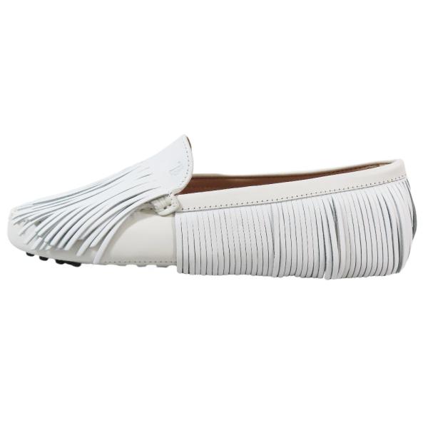未使用 TOD'S トッズ GOMMINI FRANGE ゴンミーニ フリンジ モカシン ローファー...