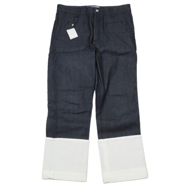 未使用 LOEWE ロエベ フィッシャーマン デニム パンツ ジーンズ ボタンフライ 裾デザイン 4...