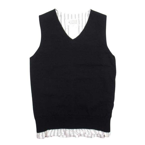 新品同様 21ss Maison Margiela 10 メゾンマルジェラ クラッシュ加工 ニットベ...