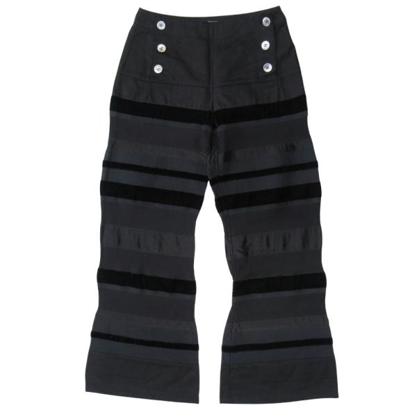美品 JUNYA WATANABE ジュンヤワタナベ ギャルソン ベロア パッチワーク ワイド フレ...