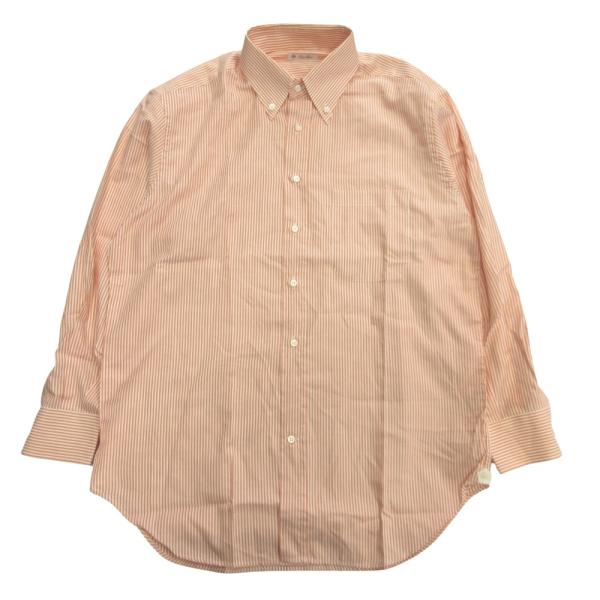 新品同様 Loro Piana ロロピアーナ ボタンダウン ドレス ワイシャツ カットソー ストライ...