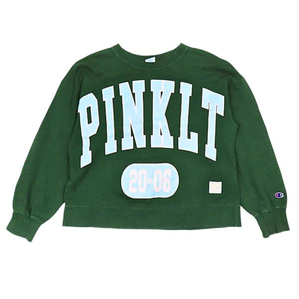 美品 PINK−latte × champion ピンクラテ チャンピョン カレッジロゴ プリント ...