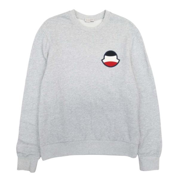 美品 20ss MONCLER モンクレール ロゴワッペン スウェットシャツ 裏毛 トレーナー クル...