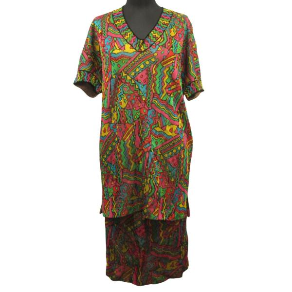 良品 MISSONI ミッソーニ 90's ニット セットアップ カットソー シャツ スカート 総柄...
