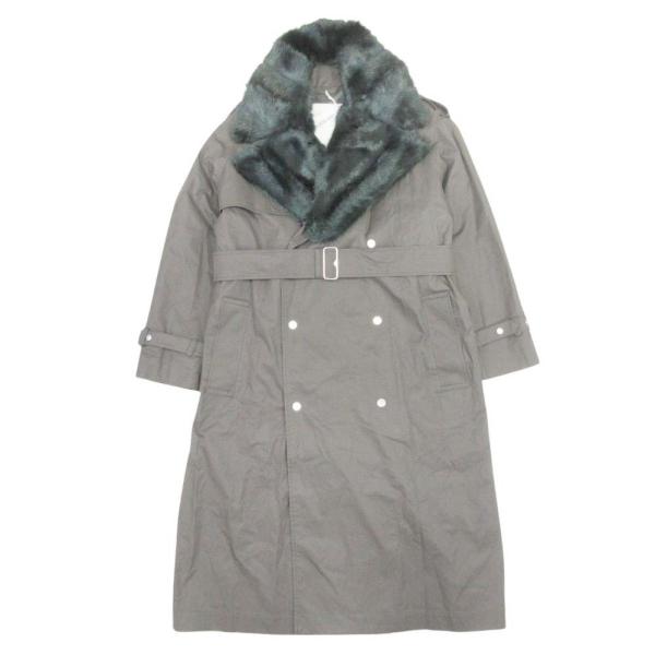 未使用 23aw BURBERRY バーバリー THE KENNINGTON ケンニントン ファー襟...