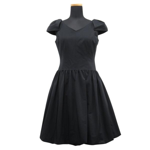 美品 Rene ルネ ノースリーブ フレア ワンピース ドレス カットソー バックジップ サイズ34...