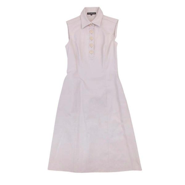 良品 FOXEY NEW YORK フォクシーニューヨーク ハーフボタン ノースリーブ シャツワンピ...