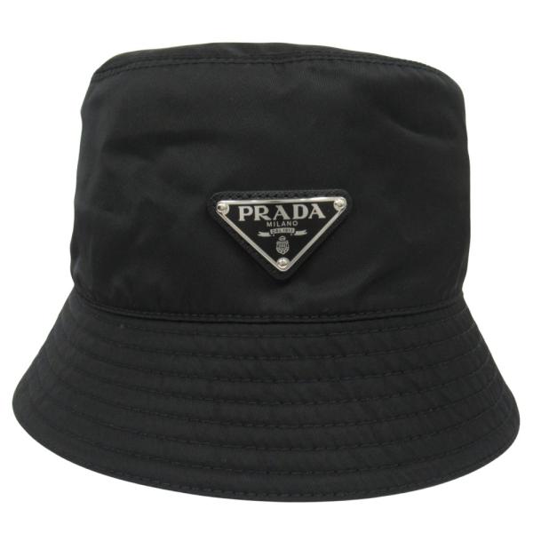 新品同様 PRADA プラダ Re-Nylon バケット ハット 帽子 トライアングルロゴ 三角ロゴ...