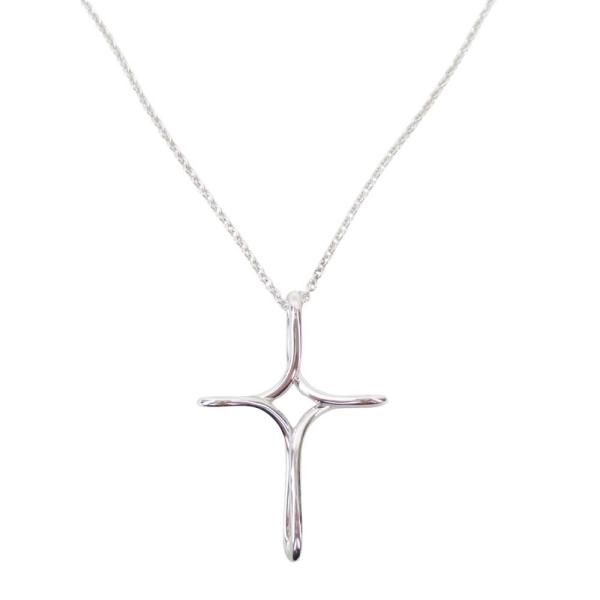 新品同様 TIFFANY &amp; Co ティファニー オープンクロス ネックレス ペンダント インフィニ...