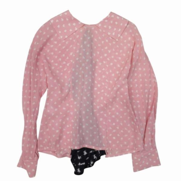 美品 MARNI マルニ ドットペイント シルクシフォン ブラウス 襟付き プルオーバー シャツ 3...