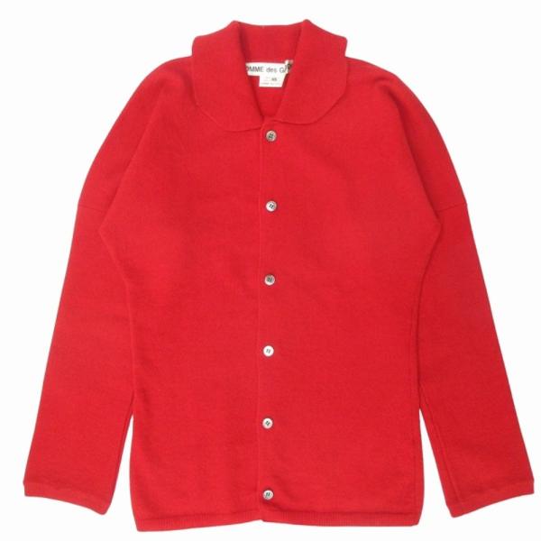 美品 COMME des GARCONS コムデギャルソン 12AW 二次元期 ウール 襟付き ニッ...