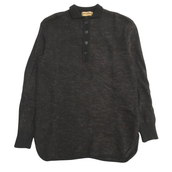 良品 ISSEY MIYAKE イッセイミヤケ 70's メランジ ニット ポロシャツ セーター ヴ...