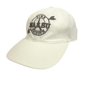 未使用 MASU エムエーエスユー MASU BOYS EMBROIDERY CAP デニム キャップ 帽子 ロゴ 刺繍 白 ホワイト メンズ 古着 中古