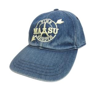 未使用 MASU エムエーエスユー MASU BOYS EMBROIDERY CAP デニム キャップ 帽子 ロゴ 刺繍 インディゴ メンズ 古着 中古