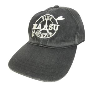 未使用 MASU エムエーエスユー MASU BOYS EMBROIDERY CAP デニム キャップ 帽子 ロゴ 刺繍 黒 ブラック メンズ 古着 中古