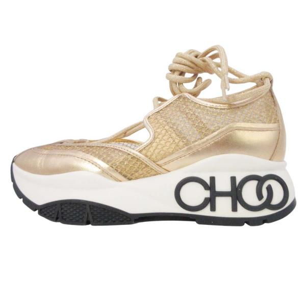 未使用 JIMMY CHOO ジミーチュウ MICHIGAN ミシガン レースアップ メッシュ スニ...