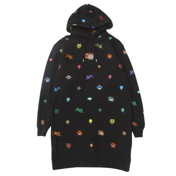 良品 KENZO ケンゾー Tiger Eye タイガー アイ フーディ ロング パーカー ワンピー...