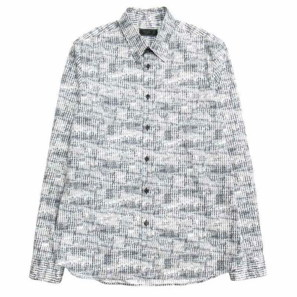 美品 PRADA プラダ 17aw 総柄 ドット シャツ カットソー ブラウス 長袖 40サイズ 1...