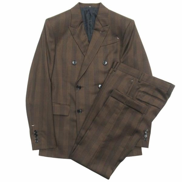 美品 Berluti ベルルッティ グレンチェック スーツ セットアップ カリグラフィー裏地 テーラ...
