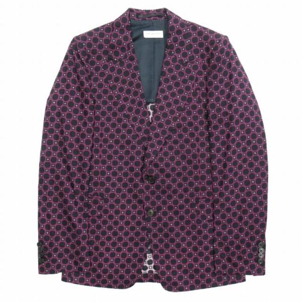 美品 DRIES VAN NOTEN ドリスヴァンノッテン オクタゴンドット 総柄 テーラード ジャ...