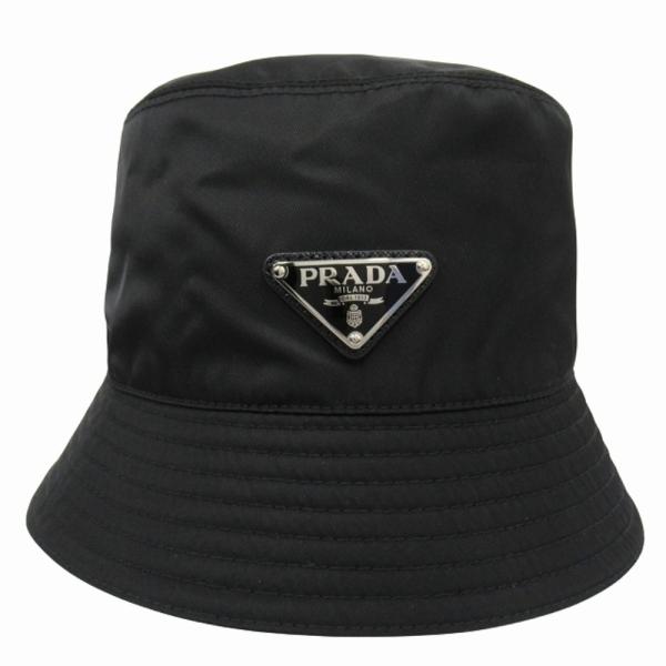 新品同様 PRADA プラダ Re-Nylon バケット ハット 帽子 トライアングルロゴ 三角ロゴ...