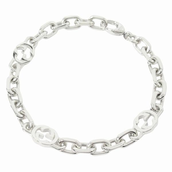 新品同様 GUCCI グッチ 新品仕上げ済 インターロッキング チェーン ブレスレット アクセサリー...