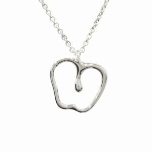 新品同様 TIFFANY&Co. ティファニー 新品仕上げ済 アップル モチーフ ネックレス ペンダント りんご リンゴ SV925 シルバー レディース 古着 中古