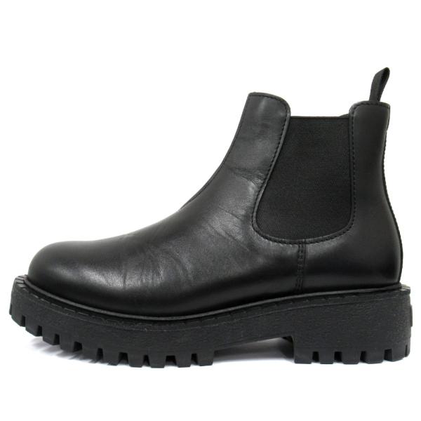 美品 PRADA プラダ レザー チェルシー ブーツ シューズ サイドゴア サイズ5.5 24.5c...