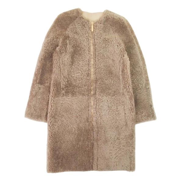 良品 CELINE セリーヌ フィービー期 ムートン ラムスキン リバーシブルコート レザー ノーカ...