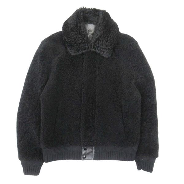 美品 SAINT LAURENT PARIS サンローランパリ 17aw ムートンコート ボア レザ...