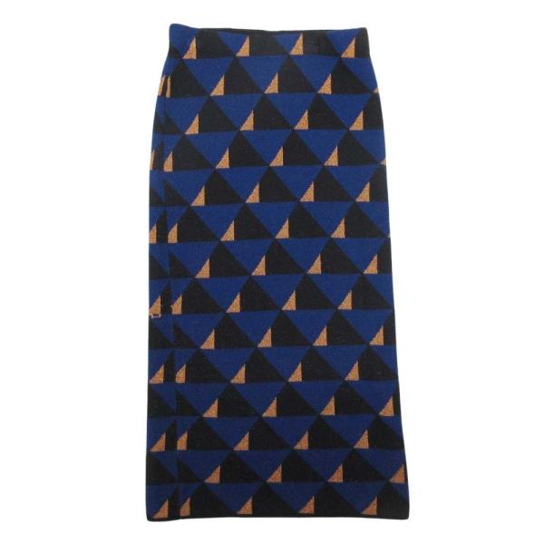 美品 DRIES VAN NOTEN ドリスヴァンノッテン ジオメトリック ニット タイト ロングス...