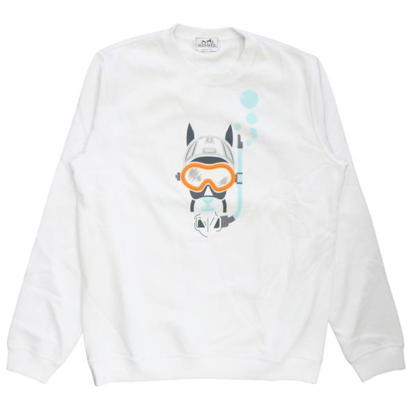 未使用 HERMES エルメス 23SS Scub'H カートゥーン ホース プリント スウェット ...