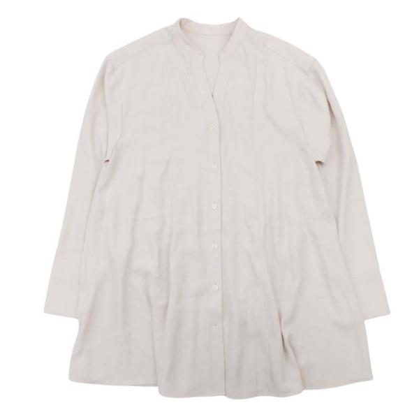 未使用 PLST プラステ ジョーゼット バックプリーツ ブラウス スキッパーシャツ カットソー ト...