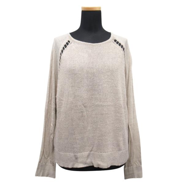 美品 theory セオリー 21SS リネン 透かし編み ニット セーター カットソー 長袖 サイ...