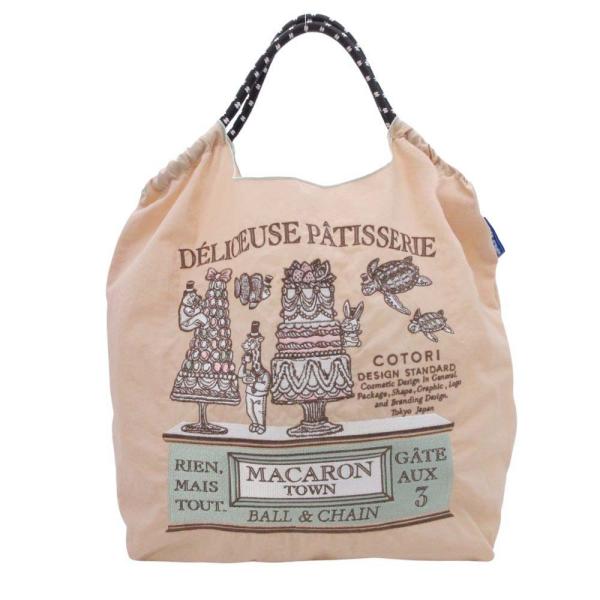 美品 ball&amp;chain ボールアンドチェーン MACARON TOWN マカロンタウン トートバ...