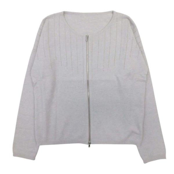 美品 FABIANA FILIPPI ファビアナ フィリッピ カシミヤ混 ニット ジップアップ カー...