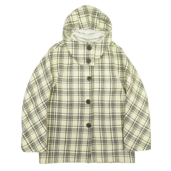 美品 MARNI マルニ 20aw チェック フーデッドコート 2WAY ノーカラー アウター 36...