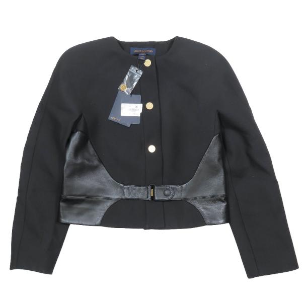 未使用 LOUIS VUITTON ルイヴィトン BOXY JACKET ノーカラージャケット LV...