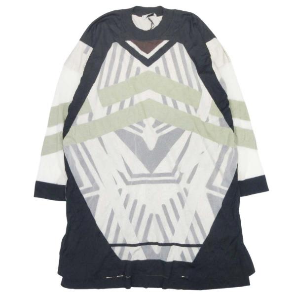 未使用 FENDI フェンディ 19ss シルクニット ドレス シアー素材 レイヤード ワンピース ...