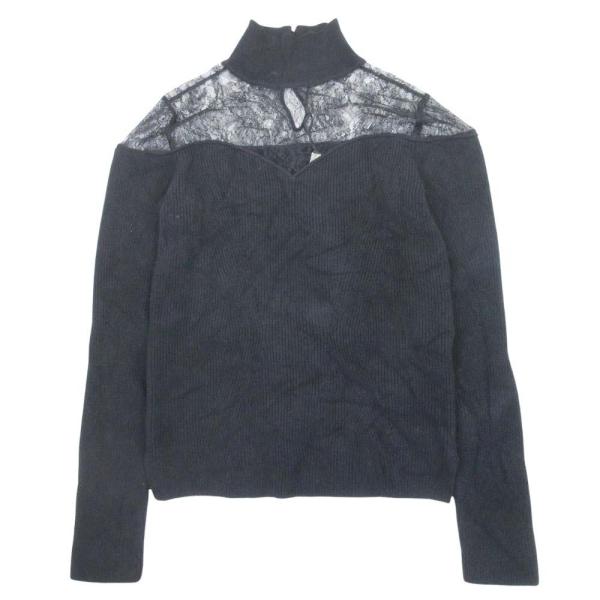 未使用 FENDI フェンディ 19aw フローラルレース リブニット ウールカシミヤ セーター ト...