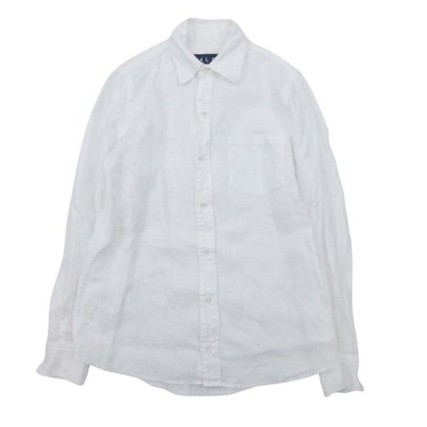 良品 RALPH LAUREN ラルフローレン リネン100％ シャツ 長袖 ブラウス レギュラーカ...