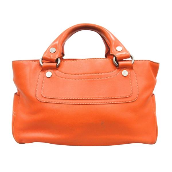 良品 CELINE セリーヌ ブギー バッグ ハンド トート 鞄 レザー ロゴ 刻印 マカダム オー...