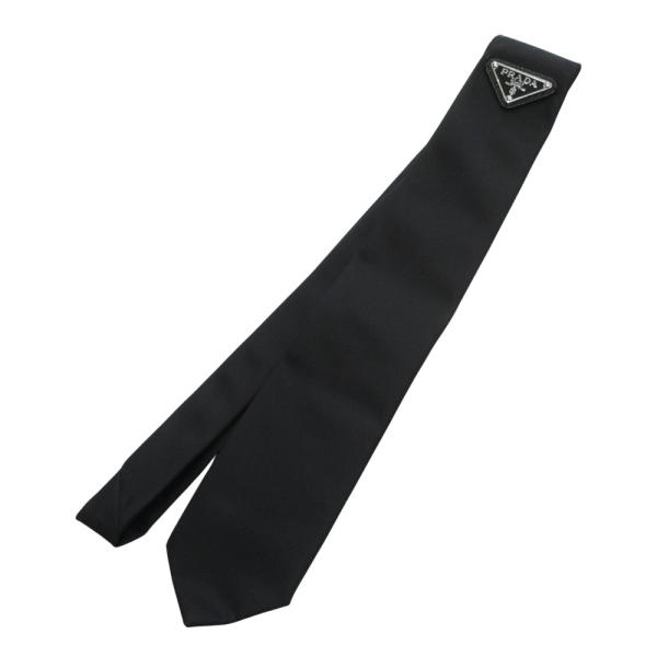 PRADA プラダ 19aw Re-Nylon トライアングルロゴ ナイロン ネクタイ スーツアクセ...