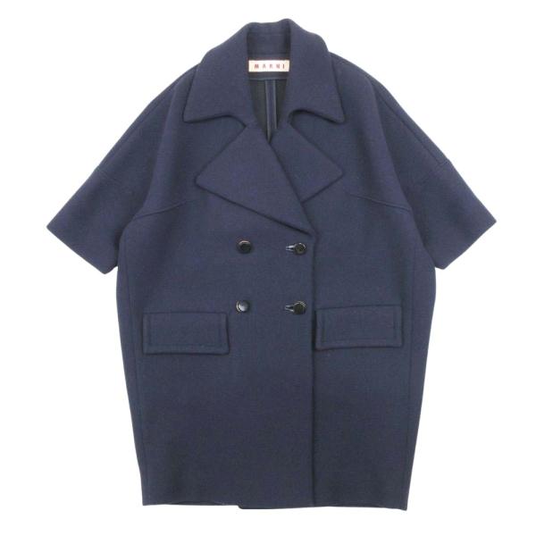 良品 MARNI マルニ ビッグラペル ピーコート コクーンシルエット ジャケット ブルゾン アウタ...